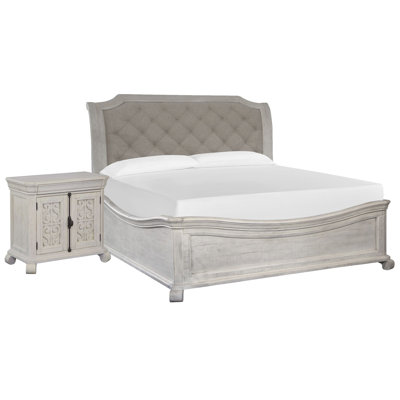 Queen Sleigh Bed With Barchelor Chest