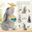 Statues d'extérieur Solar Garden Lapins Lapin-Pelouse, patio, cour, porche, ornement - Cadeaux pour la pendaison de crémaillère