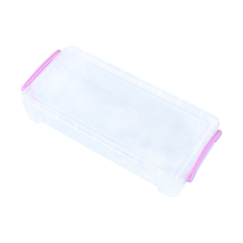 Boîte à crayons Boîte en plastique transparente, Mauve