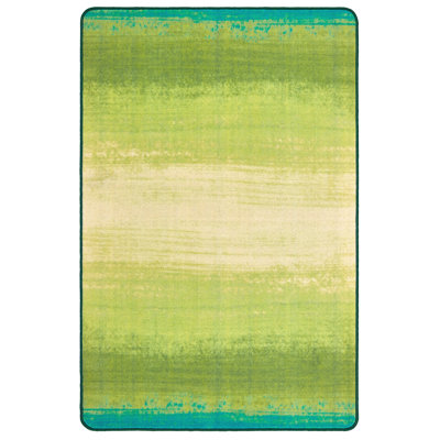 Tapis rayé vert touffeté