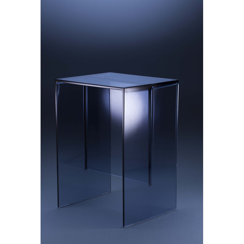 Kartell Glass End Table, Blue