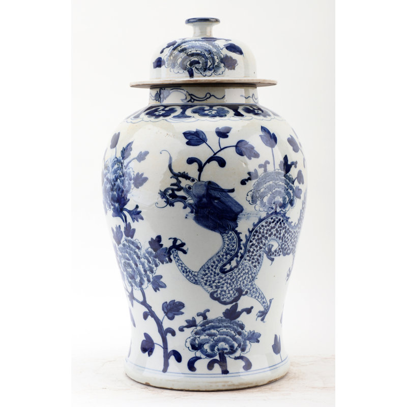 Handmade Porcelain China Ginger Jar