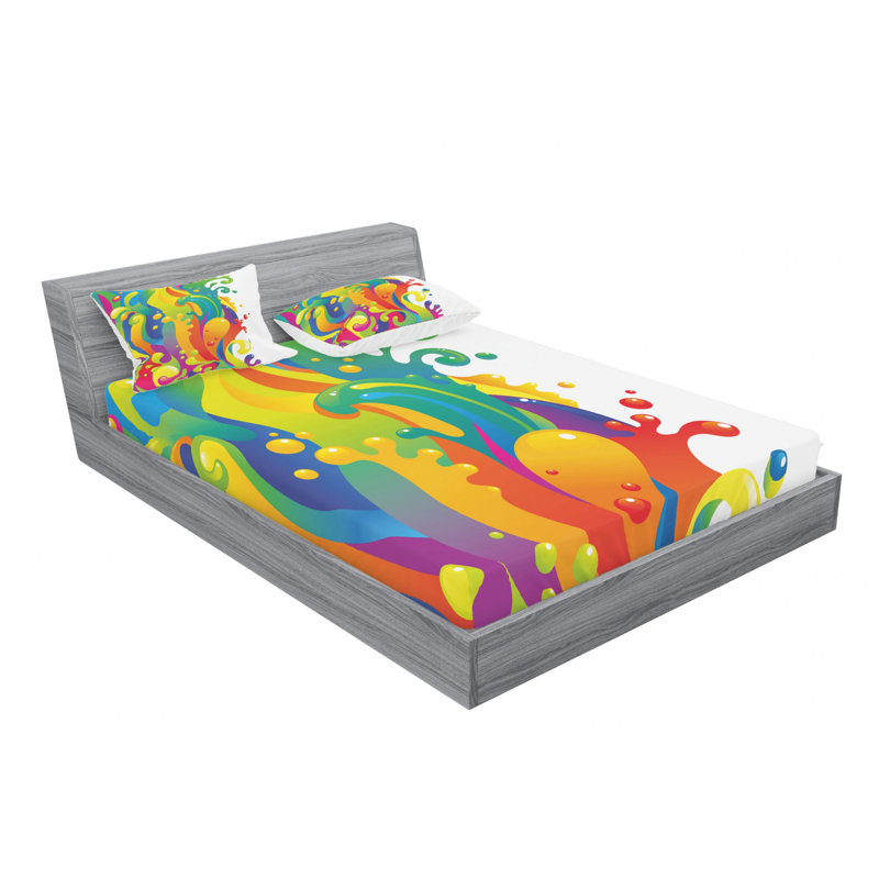 Microfiber Sheet Set, Queen Sheet Set with Fitted Sheet