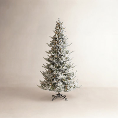 Slim Frosted 9' Pre-Lit Fir Christmas Tree