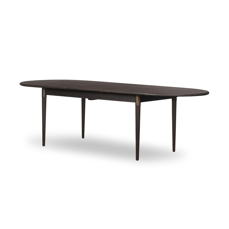 Harper Oval Solid Wood Dining Table, Black Mango
