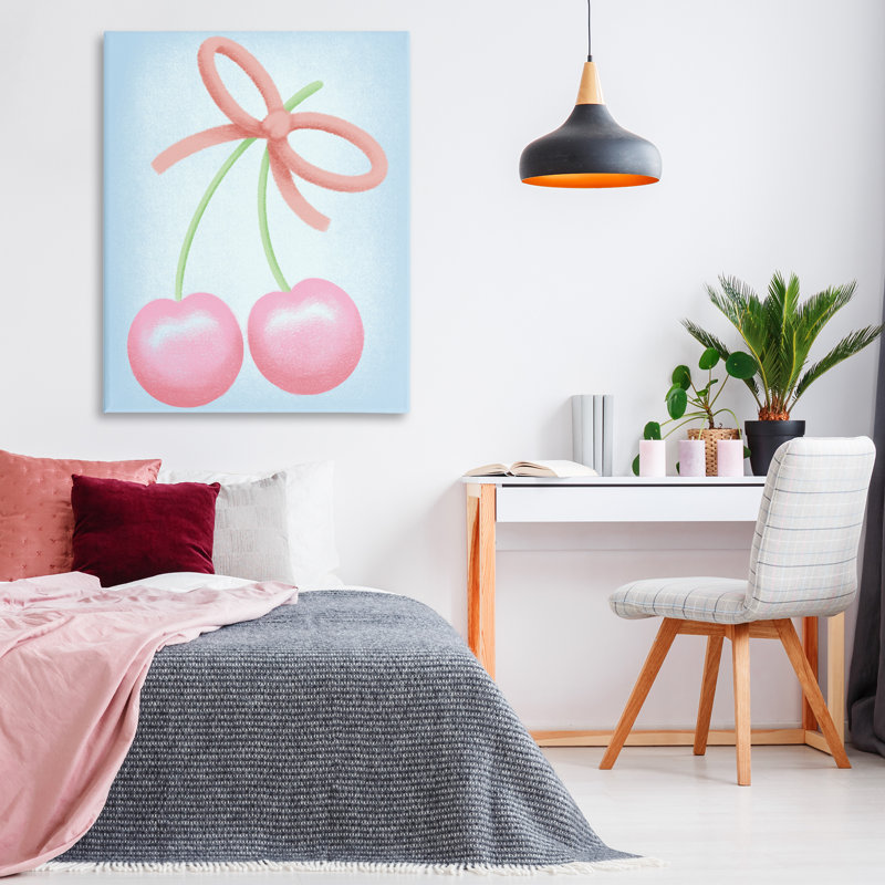 Cerises et toile à nœuds ronds, design par Marcus Prime, H 48 po x l 36 po