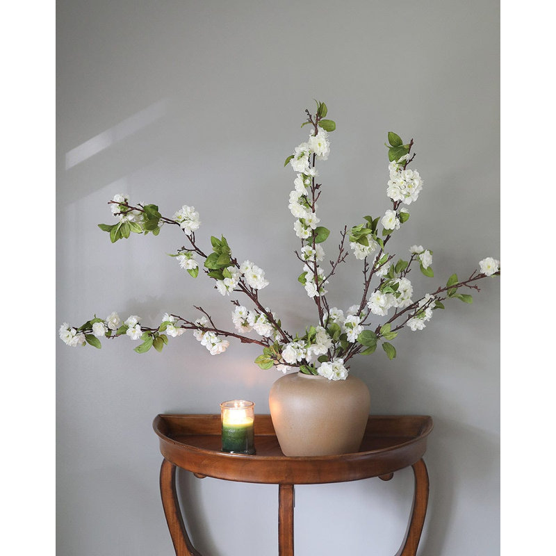 Fleurs artificielles de cerisier de 40 pouces, Blanc