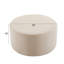 Velours rembourré en mousse de luxe crème 30,24 po x 16,42 po x 30,24 po, option élégante