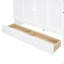 Lit escamotable double avec port USB et grand tiroir, blanc-130125437