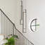 Luminaire suspendu unique à 4 lumières DEL pour escalier de haut plafond avec télécommande-88678623