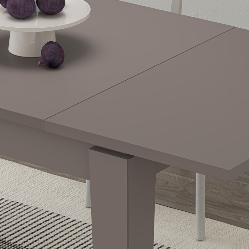 Tolmen Rectangular Extendable Dining Table - 120 to 170 cm, 75cm H x 190cm L x 80cm D, Light Mocha