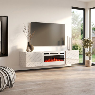 Meuble télé blanc 72 po Luxe-WH