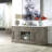 Marble Top & Weathered Oak Finish Server