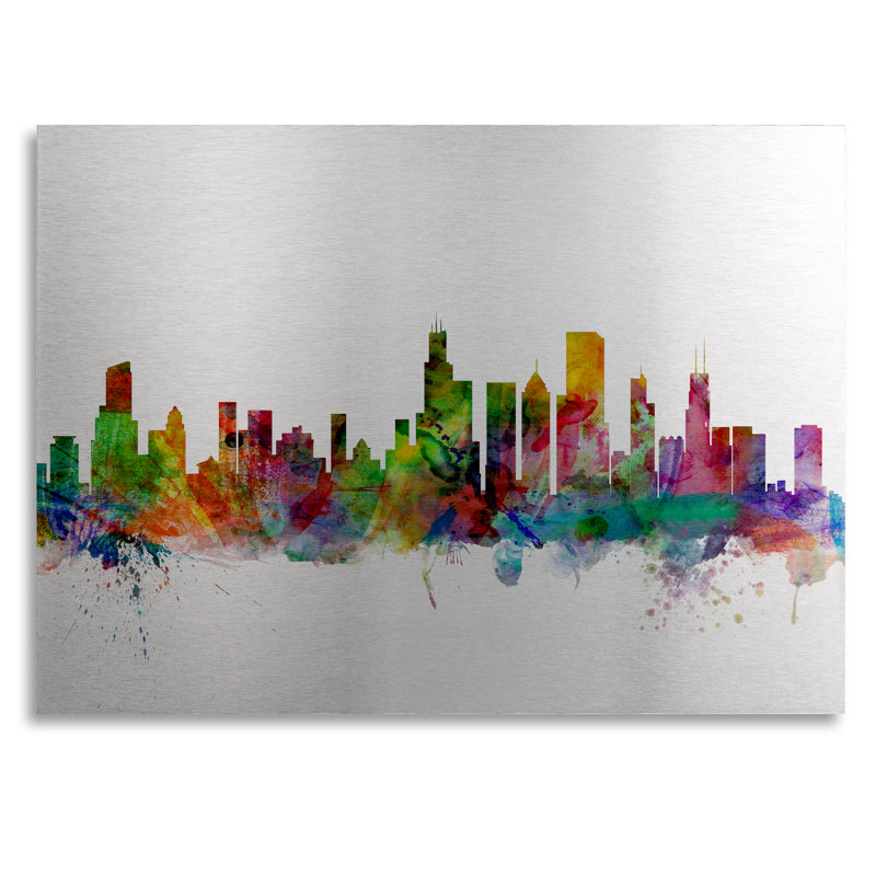 « chicago il horizon », impression sur métal