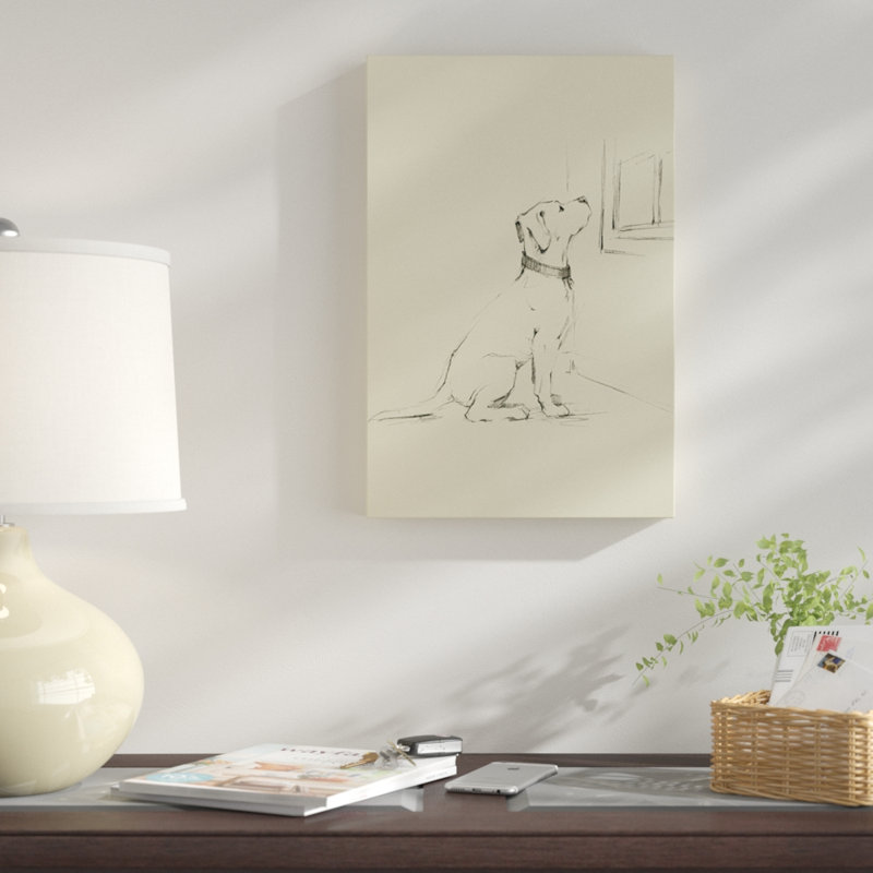 " Waiting For Master III " by Ethan Harper, 26" H x 18" W x 1.5" D, Wrapped Canvas, No Mat