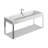 WS Bath Collections Cento 17.7 " Ceramic Rectangular Bathroom Sink and Overflow Hole