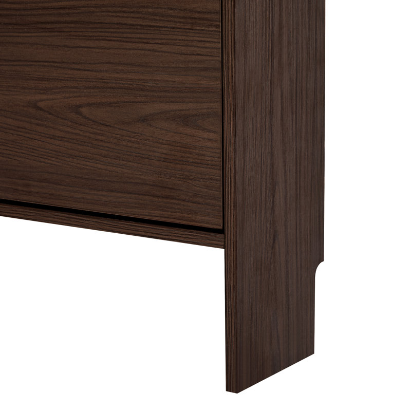 Shoe Cabinet With 3 Flip Drawers,Narrow Shoe Rack Cabinet, Entryway Shoe Storage Cabinet With Open Shelves, Freestanding Hidden Shoe Rack Organizer With Solid Wood Legs For Hallway, Living Room