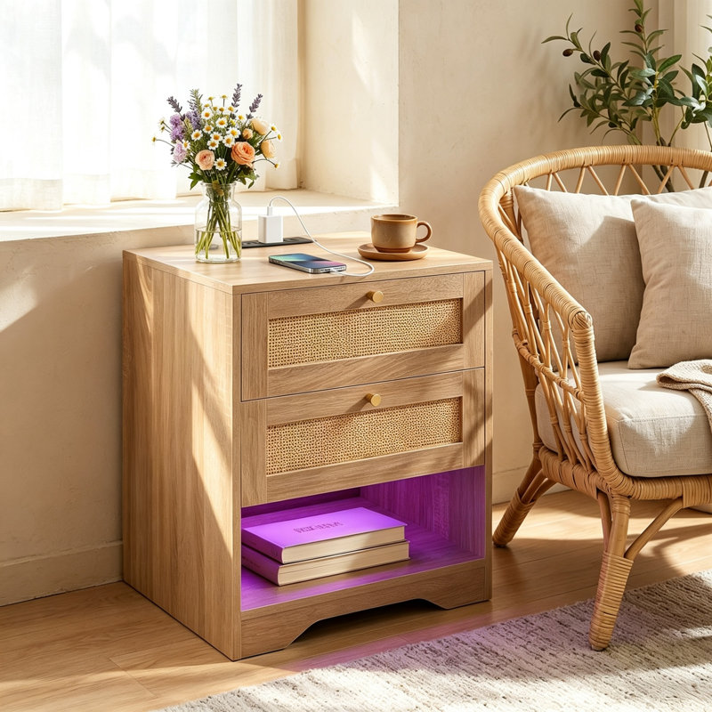 50 cm W Bedside Table