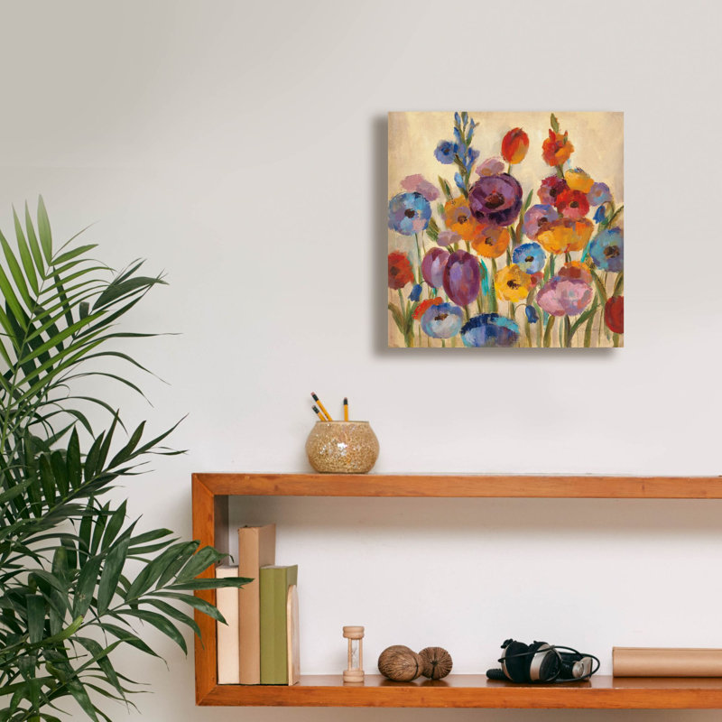 «Garden Hues 1» par Silvia Vassileva, art mural sur toile, H 12 po x l 12 po