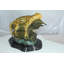 Statue en bronze de tigre au repos - Taille: L 16 po x l 12 po x H 13 po.