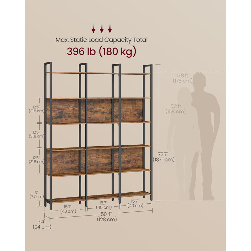Bookcase, 6-Tier Bookshelf