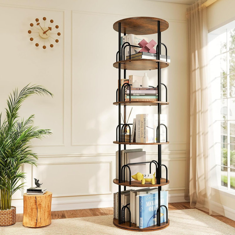 Five Layer Rotating Bookshelf