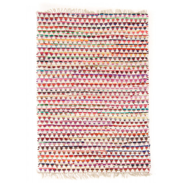 Bloomsbury Market Breakthrough Handwoven Cotton Pink/Yellow/Purple Rug ...