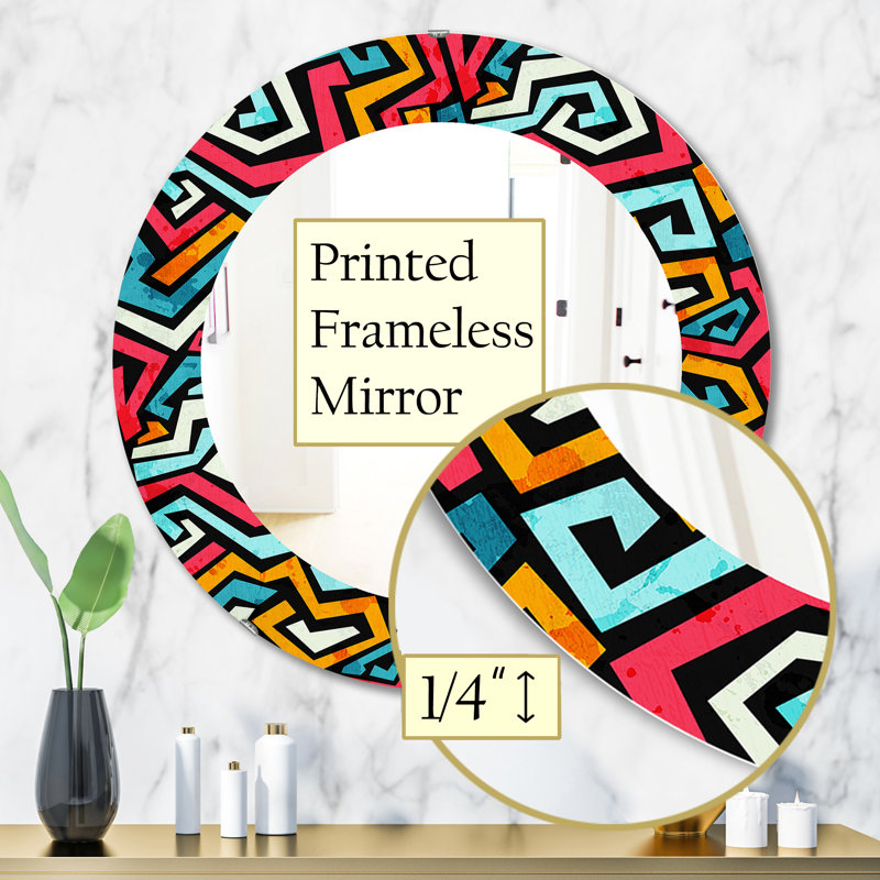 Miroir d'appoint Bright Graffiti, H 31,5 po x l po