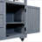 65''H Large Garden Storage Potting Bench with Lockable Wheels, Wood Outdoor Kitchen Island with Stainless Steel top, Drawers, Door Shelves and Hutch for Grilling-1375929803-1375929804