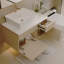 Petit meuble-lavabo flottant simple 31,5 pouces avec lavabo