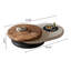 Table basse rotative moderne en bois pour le salon, table de salon minimaliste de style contemporain pour les petits espaces