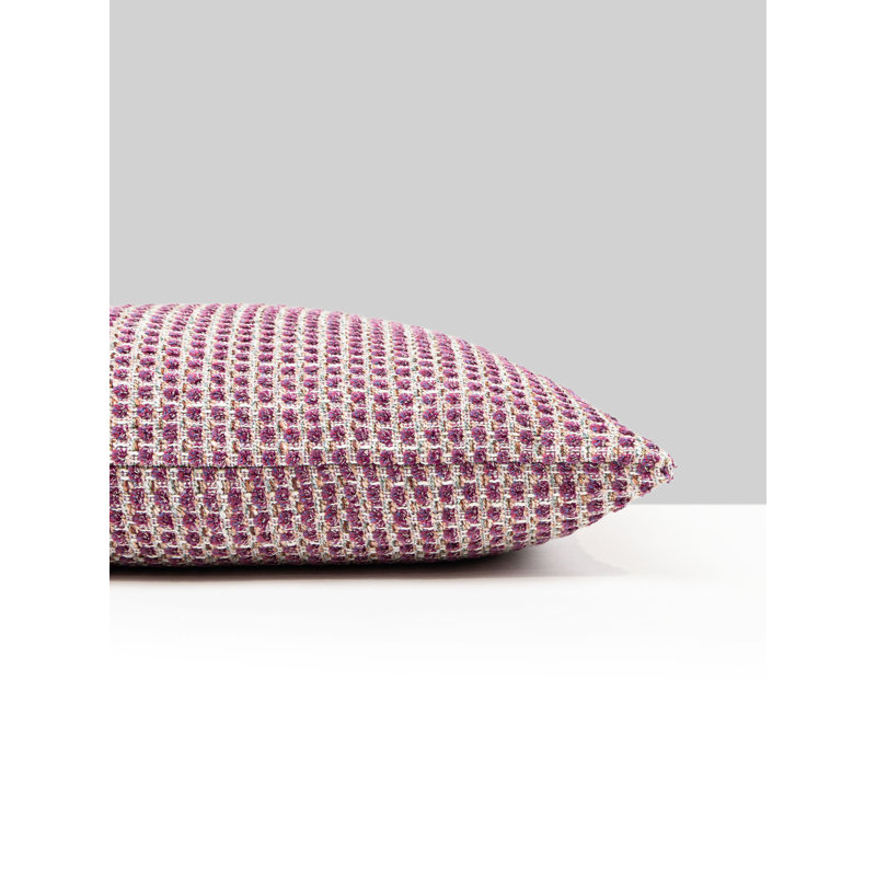 Coussin en coton réversible, Prune, Carré 22 po
