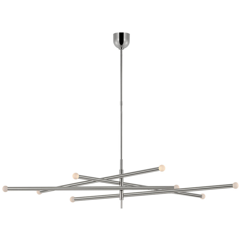 Rousseau 8 - Light LED Chandelier, Polished Nickel