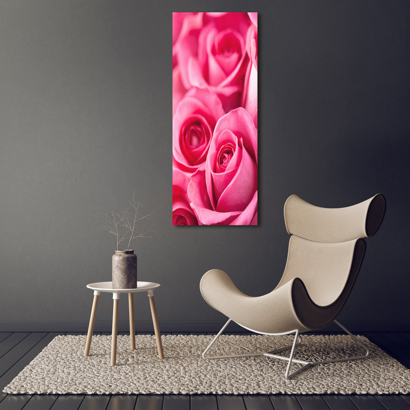 Pink Roses - Wrapped Canvas Print