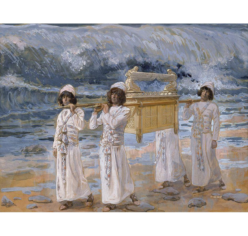 Fleur de Lis, Tissot sur toile tendue à la James Gallery, "The Ark Passes Over the Jordan"