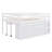 Loft Bed with Retractable Writing Desk and 4 Drawers, Wooden Loft Bed with Lateral Portable Desk and Shelves-888214023-888214024