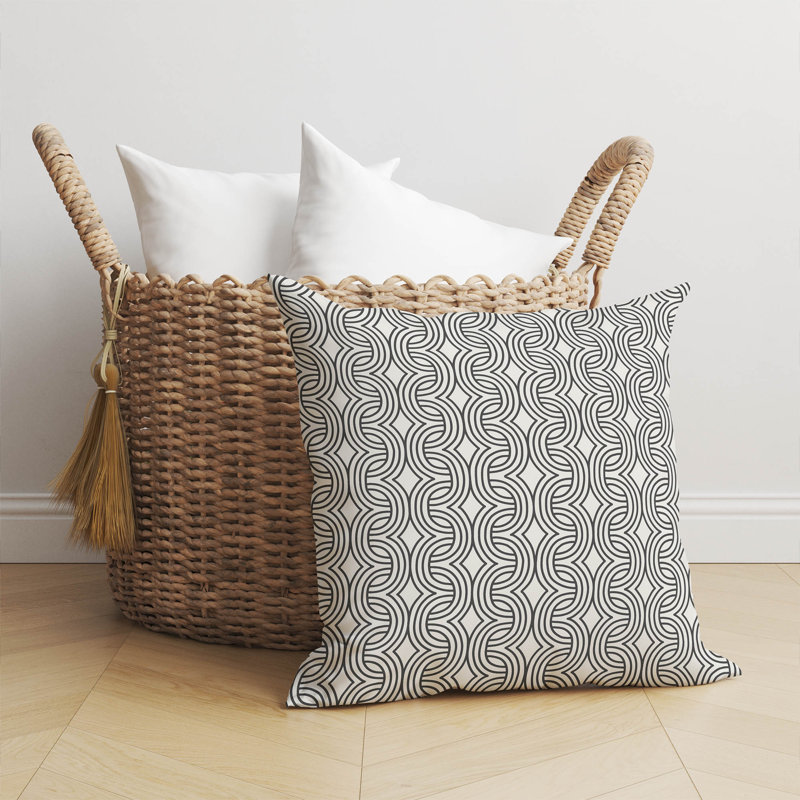 Coussin Child, Ivoire/gris anthracite, H 18 po x l 18 po