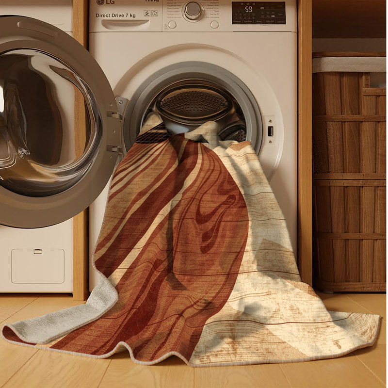 Tapis beige délavé à la machine Osnat Banjo, 3 x 5