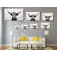 Gros plan sur une photo du Texas Longhorn en noir et blanc sur toile, reproduction d'art sur toile-1720679791