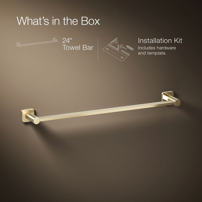 Parallel Towel Bar, Gold, 24"W