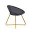 Colmar Velvet Accent Chair with Metal Legs-221319907