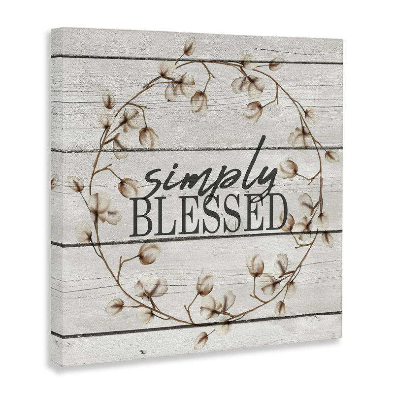 «Simply Blessed Flower Farm», impression sur toile, H 17 po x l 17 po