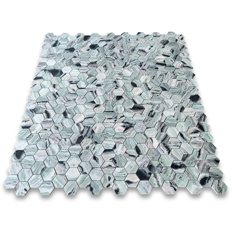 10 in. x 12 in. Honeycomb Honed Marble Tile