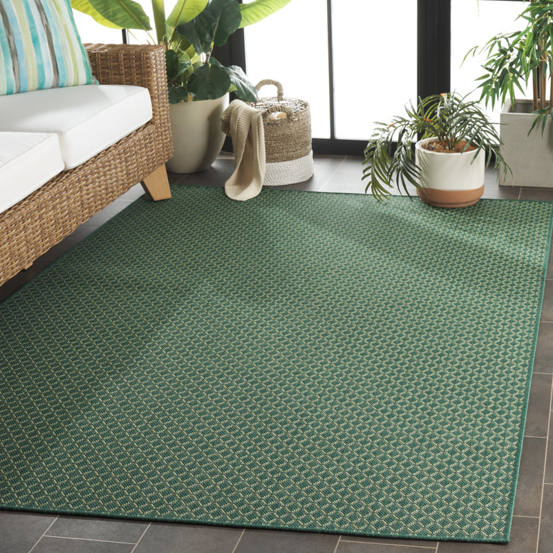 Tapis d'intérieur / extérieur à motif géométrique Terrace 804, Rectangle 5 pi 3 po x 7 pi 6 po