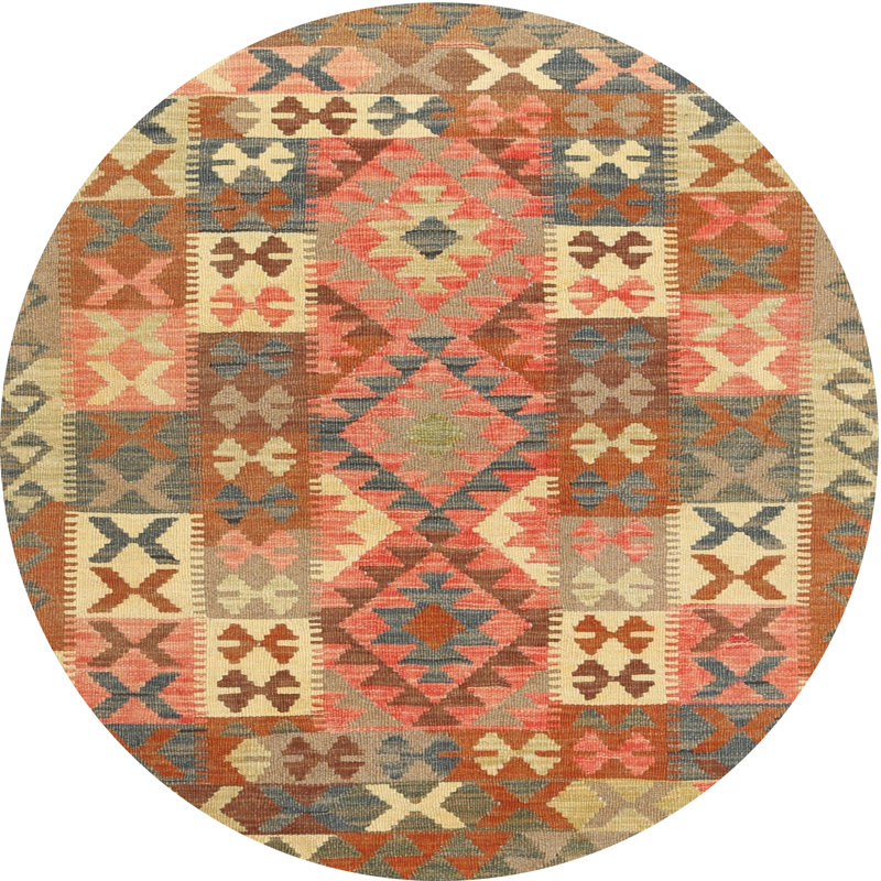 Southwestern Indoor Rug, Round 6'