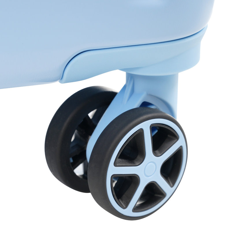 Valise rigide, valises en ABS léger et durable avec roues doubles, bagage à carreaux extensible de 28 pouces, Sky Blue