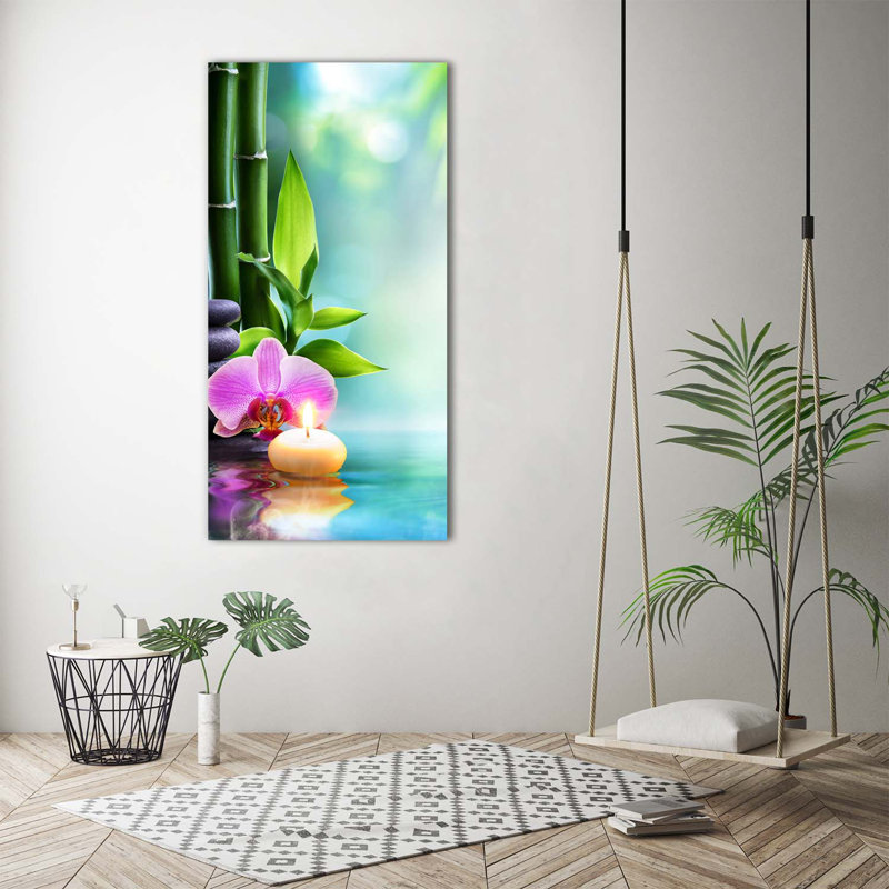 Orchid And Bamboo - Wrapped Canvas Print