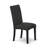 5 Piece Dining Room Furniture Set Includes a Rectangle Dining Table with X-Legs and 4 Black Color Linen Fabric Upholstered Chairs, Wire brushed Black-1068347872