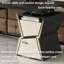 Bureau de direction 78,74 "noir avec cabinet de rangement à motif géométrique-129776715