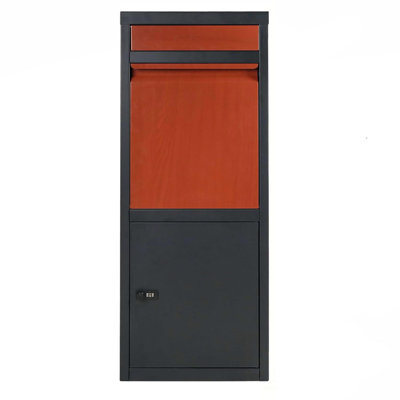 Boîtes de livraison d'extérieur pour colis, grandes boîtes aux lettres anti-vol de 40 gallons pour l'extérieur, boîte de dépôt de colis verrouillable en métal pour le porche, rangement de livraison debout résistant aux intempéries pour le jardin, H 41,34 po